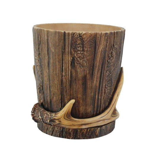 Tree Bark & Antler Wastebasket, 2 MOQ