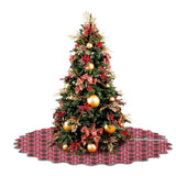 Printed Scalloped Christmas Tree Skirt