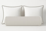 Ticking Stripe Velvet Bolster Pillow Cover