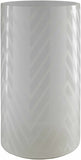 Ballajura White Chevron Pattern Glasas Stool - Clearance