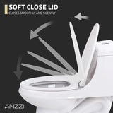 Odin 1-piece 1.6 GPF Dual Flush Elongated Toilet in White