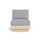 Tulum Travertine Armless Lounge Chair
