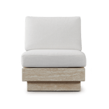 Tulum Travertine Armless Lounge Chair