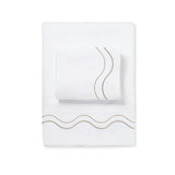 Double Wavy Embroidered Cotton Sheet Set