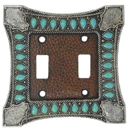 Turquoise Double Switch Wall Plate, 4 MOQ