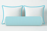 Ticking Stripe Velvet Bolster Pillow Cover