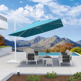 PURPLE LEAF Outdoor Patio Umbrella with Base, Best White Cantilever Umbrellas