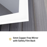 ANZZI Rectangular LED Mirror (24x31 or 27x39 in.), Copper-Free, Adjustable CCT, Defogger, with Bluetooth & Magnifying Variants