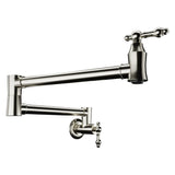 Marca 360-Degree 24 in. Wall Mounted Pot Filler with Dual Swivel