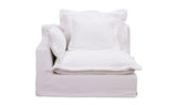 Olivia Left Arm Facing Chair White