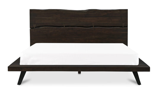Madagascar Queen Platform Bed Dark Brown
