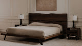 Madagascar King Platform Bed Dark Brown