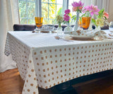 Polka Dot Tablecloth - Copper