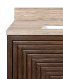 Morombe 36" Cocoa Travertine Vanity with Rectangular Undermount Sink