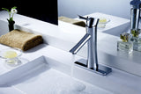 Saga Series Single Hole Single-Handle Low-Arc Bathroom Faucet in Polished Chrome