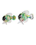 Rialto Green Glass Fish Set of 2