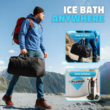 Arctic Fox 1-Person Inflatable Cold Plunge Ice Bath Tub/Hot Tub with PVC Insulated Lid, Pump, and Repair Kit in Gray