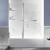 Galleon 48 in. x 58 in. Frameless Tub Door with TSUNAMI GUARD