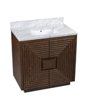 Morombe 36" Cocoa Marble Vanity with Rectangular Undermount Sink