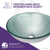 Spirito Series Deco-Glass Vessel Sink in Churning Silver