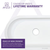 Vaine Series 23 in. L x 13 in. W Man Made Oval Solid Surface Freestanding Bathroom Vessel Sink in Matte White Stone