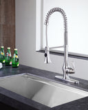 Bastion Single Handle Standard Kitchen Faucet in Brushed Nickel