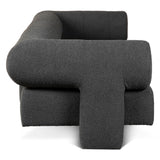 Maison Georgia 94" Sofa in Black Boucle Fabric
