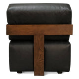 Maison Harper Accent Chair in Charme Black Leather
