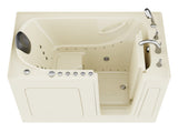 ANZZI Nimbus Series 32 in. L x 60 in. W Dual Jetted Bathtub in Biscuit with Microbubbles Jet