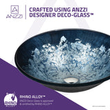 Chrona Series Vessel Sink in Silver Burst