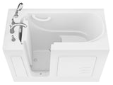 ANZZI Value Series 26" x 53" Therapeutic Walk-In Tub with Dual Hydrotherapy (Air & Water), Inline Heater, and Quick Fill Faucet, White