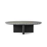 VICTORIA ALUMINUM Oval Stone Coffee Table