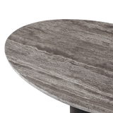 VICTORIA ALUMINUM Oval Stone Coffee Table