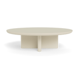 VICTORIA ALUMINUM Round Slatted Coffee Table
