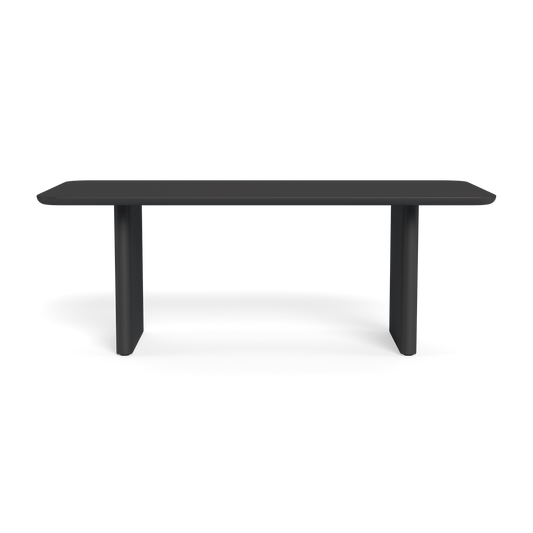 VICTORIA ALUMINUM Slatted Dining Table 81"