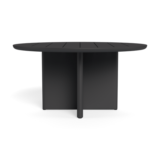 VICTORIA ALUMINUM Slatted Round Dining Table 60"