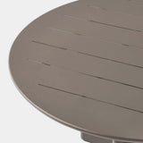 VICTORIA ALUMINUM Slatted Round Dining Table 60"