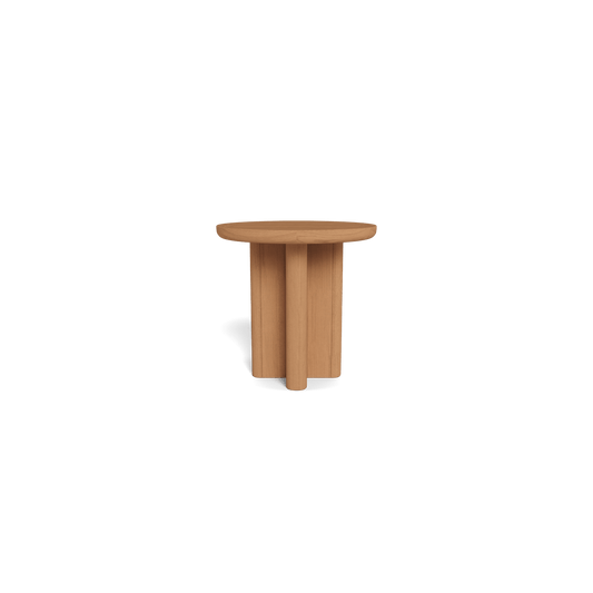 Victoria Teak Round Slatted Side Table