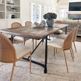 Dwen & Barcelona 79" Oval Dining Table Set for 8 (9-Piece)