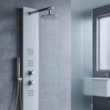 VELD Series 64 in. 2-Jetted Full Body Shower Panel System with Heavy Rain Shower and Spray Wand in Clear White