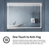 36-in. x 48-in. Frameless LED Front/Back Light Bathroom Mirror w/Defogger