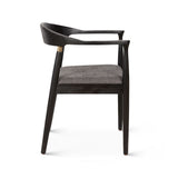 Lander 22" Dining Chair with Flint Gray Fabric in Black