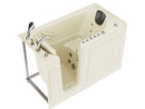 ANZZI Nimbus Series 30 in. L x 59 in. W Dual Jetted Bathtub in Biscuit with Microbubbles Jet