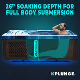 All-in-One Cold Plunge and Hot Tub with Built-in Chiller, Lights, and WiFi in Blue