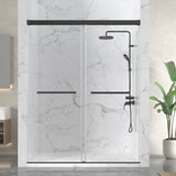 Ward Series 44 to 48 in. x 76 in. Frameless Sliding Shower Door with 3/8" (10mm) Tempered Clear Glass