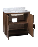 Morombe 36" Cocoa Marble Vanity with Rectangular Undermount Sink