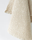 Waffle face towel in Vanilla