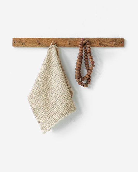 Waffle face towel in Vanilla