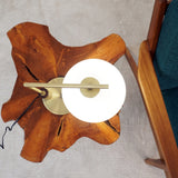 Wander Right Angle Glass Table Lamp - Bronze