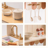 ROBUD Wooden Kids Play Kitchen Set - Olivia Caramel